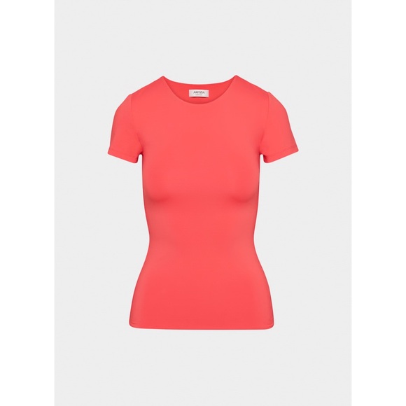 Aritzia Original Contour Crew Hip T-shirt in cherry red, size small - Picture 1 of 3
